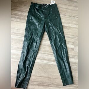 Zara high-rise, faux  leather leggings